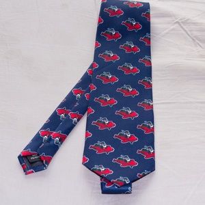 Fun Navy Christmas Santa Tie